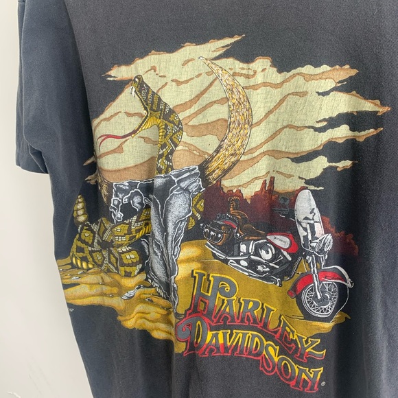 RARE ✨ 1970s Harley Davidson shirt Vintage snake - Picture 3 of 7